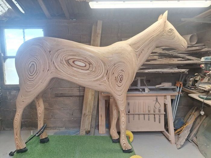 Life Size Replica Solid Wooden Horse