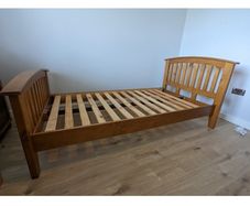 Single wooden bed frame