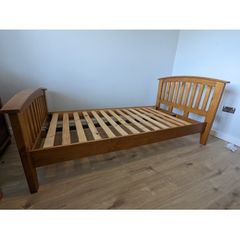 Single bed wooden frame