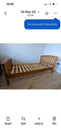 Single wooden bed frame