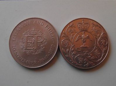 Great Britain. 2 coins@25 New Pence (1972&1977)