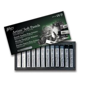 Gallery by Mungyo: Artist's Soft Pastels (12 Greytone)
