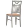 Dining Chairs 2 pcs Grey Solid Oak Wood Image 5