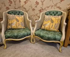 Queen Anne Style Rattan Chairs