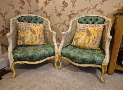 Queen Anne Style Rattan Chairs