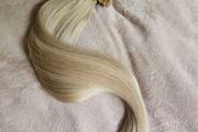 Blond hair extensions