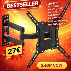 TV Wall Mount Bracket Tilt Swivel 20" - 65" TV