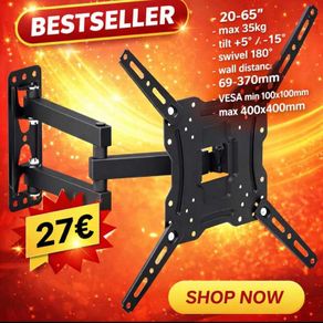 TV Wall Mount Bracket Tilt Swivel 20" - 65" TV