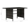 4 Piece Garden Lounge Set with Cushions Poly Rattan Grey Image 10