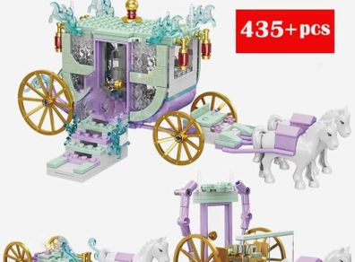 Lego style bricks. Princess Carriage and Castle.