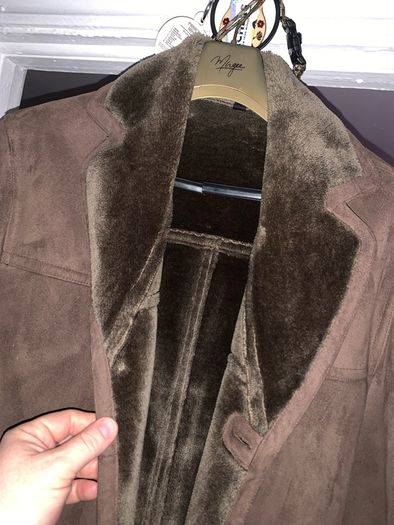 1970s Faux Shearling Car Coat / Ranch Coat