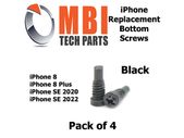 iPhone 8 8 Plus SE2 SE3 2020 SE 2022 Replacement Bottom Dock Screws Black