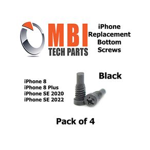 iPhone 8 8 Plus SE2 SE3 2020 SE 2022 Replacement Bottom Dock Screws Black