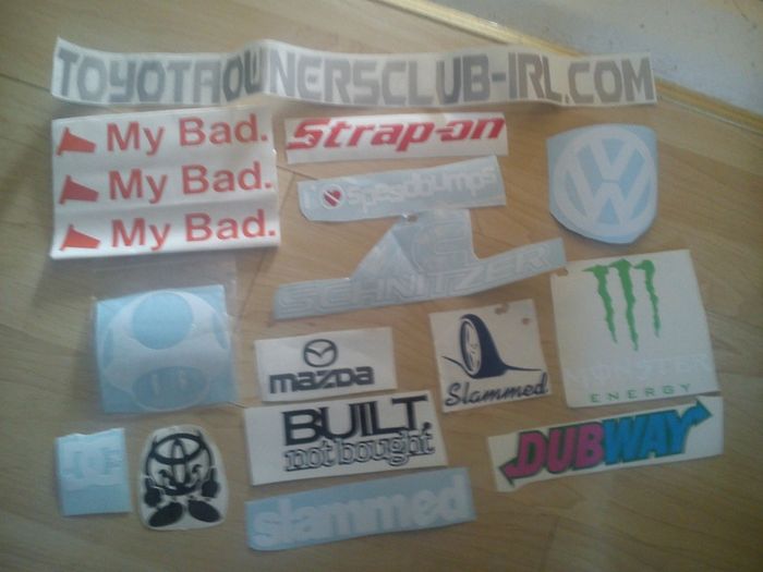 Huge amount of car stickers for sale at low prices!!