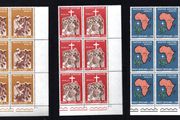 1969 Vatican City The Journey of Pope Paul to Africa Commemorative Stamps Corner Block of 6 Mint Never Hinged (MNH)