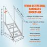 Dock Ladder 4 Step, Dock Stairs 30''-38'' Adjustable Height, 500 lbs Load Capacity, Aluminum Image 2