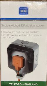 BG single switched 13A outdoor Electrical Socket