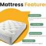 Divan bed doubel 4ft 6 with mattress and headboard and 2 drawers - Double (4'6) Image 3
