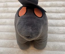 Among Us Grey Plush Soft Toy With Hat Gray  Toikido approx. 20 cm. Used Please see photos