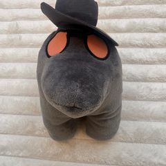Among Us Grey Plush Soft Toy With Hat Gray  Toikido approx. 20 cm. Used Please see photos