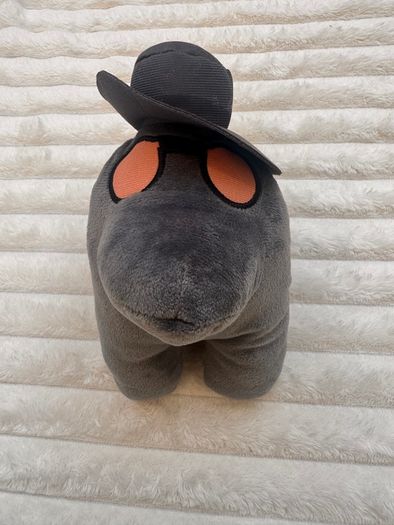 Among Us Grey Plush Soft Toy With Hat Gray  Toikido approx. 20 cm. Used Please see photos