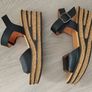 Gabor Black Wedge Sandals, size 5 Image 5