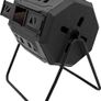 Double Chamber Drum Composter 160 Litres Black Rotatable Image 5