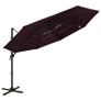 4-Tier Parasol with Aluminium Pole Bordeaux Red 3x3 m Image 5