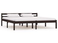main image for ad Bed Frame Dark Brown Solid Pine Wood 180X200 cm 6FT Super King