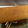 Vintage Long Brown Suede Leather Kiss Lock Coin Purse or Small Clutch Wallet Image 5