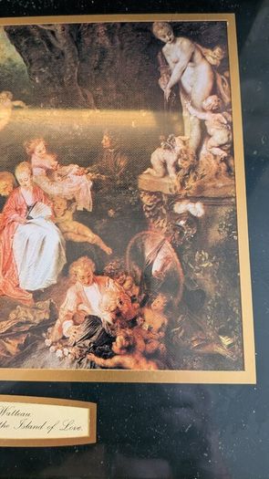 Antoine Watteau Framed Prints Love in the Country Cythera Pair Vintage