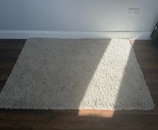 Cream shaggy rug