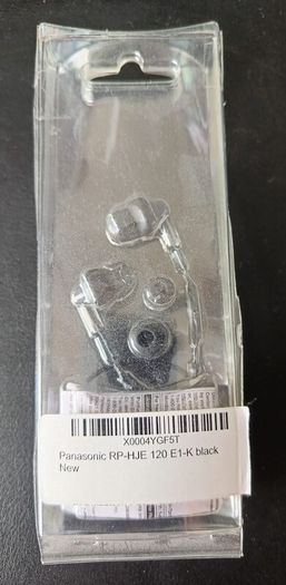 Panasonic RP-HJE120E-K Ergo Fit Ear Canal Headphones - Black