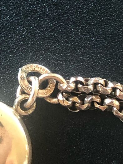 Antique 18ct rolled gold muff chain