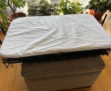 Dog crate with foam mattress