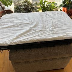 Dog crate with foam mattress