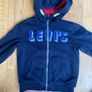 Levi Strauss reversible hoodie age 9-10 navy and red Image 8