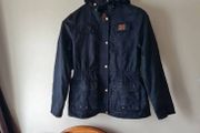 Diesel waxed style parka coat size small pit to pit 18" Navy Cotton/polyester In excellent condition