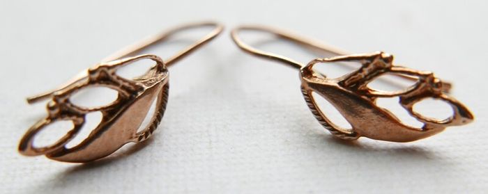 Victorian 9ct Sold Gold 375 Drop Earrings 0,84g