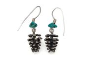 Vintage 925 Sterling Silver &amp; Turquoise  Earrings