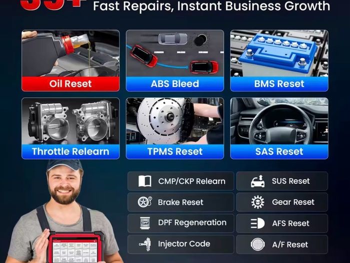 2026 Launch X431 CRP919X BT Bidirectional Car Diagnosis Tool DBSCar VII VCI connector