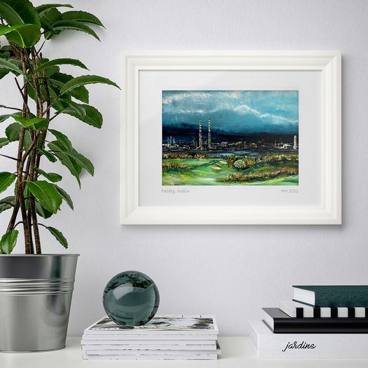 Poolbeg and Bull Island Reserve large framed print by Helen Mathews