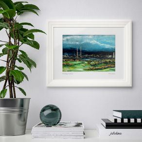 Poolbeg and Bull Island Reserve large framed print by Helen Mathews
