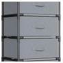 Fabric Chest of Drawers Bedroom, 4 Drawers Storage Unit with Sturdy Steel Frame, Dresser Drawers for Bedroom, Living Room, Hallway, Office and Closet - Grey Image 3