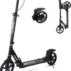 Scooter for Adults and Teens- Adjustable Height Folding Kick Scooter Large Sturdy Wheels for a Smooth Ride, Lightweight, Commuter Adult Scooters with Hand Brake,Shock Absorption
