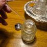 Vintage Mayell & CO Queen Anne Revolving Silver Plated Glass 5 Piece Condiment Cruet Set Image 4