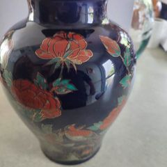 Vintage Arklow Pottery vase Oriental Paradise. Art Collection.