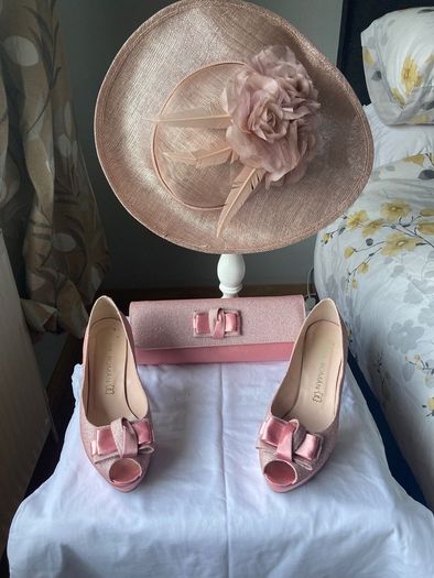 Wedding Hat, shoes and bag