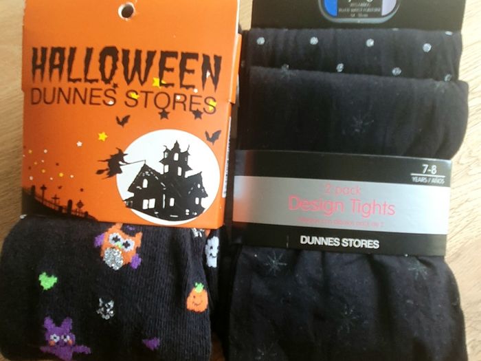 Halloween New with Tags Great 3 Themed Girls Tights Age 7 to 8 Yrs