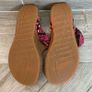 FitFlop iQushion Hot Pink Snakeskin Leather Toe-Post Sandals Studded - Size UK4 Image 5